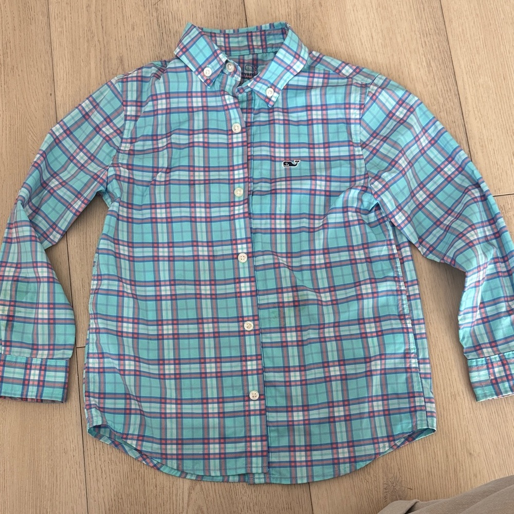 Vineyard Vines performance size 5 Plaid Button Down Shirt